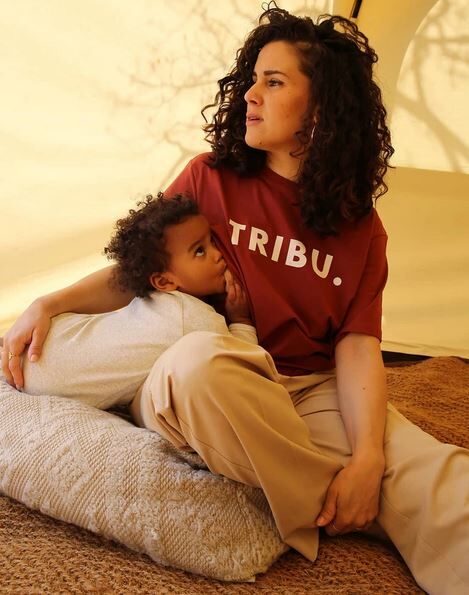 Borstvoeding T-Shirt - "Tribu." 1 Tajinebanane tribu